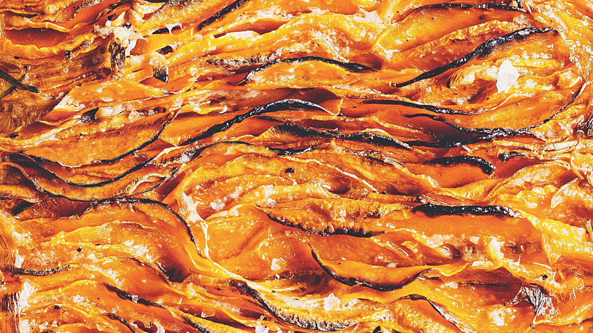 صينية البطاطا الحلوة واليقطين وجوز الهند