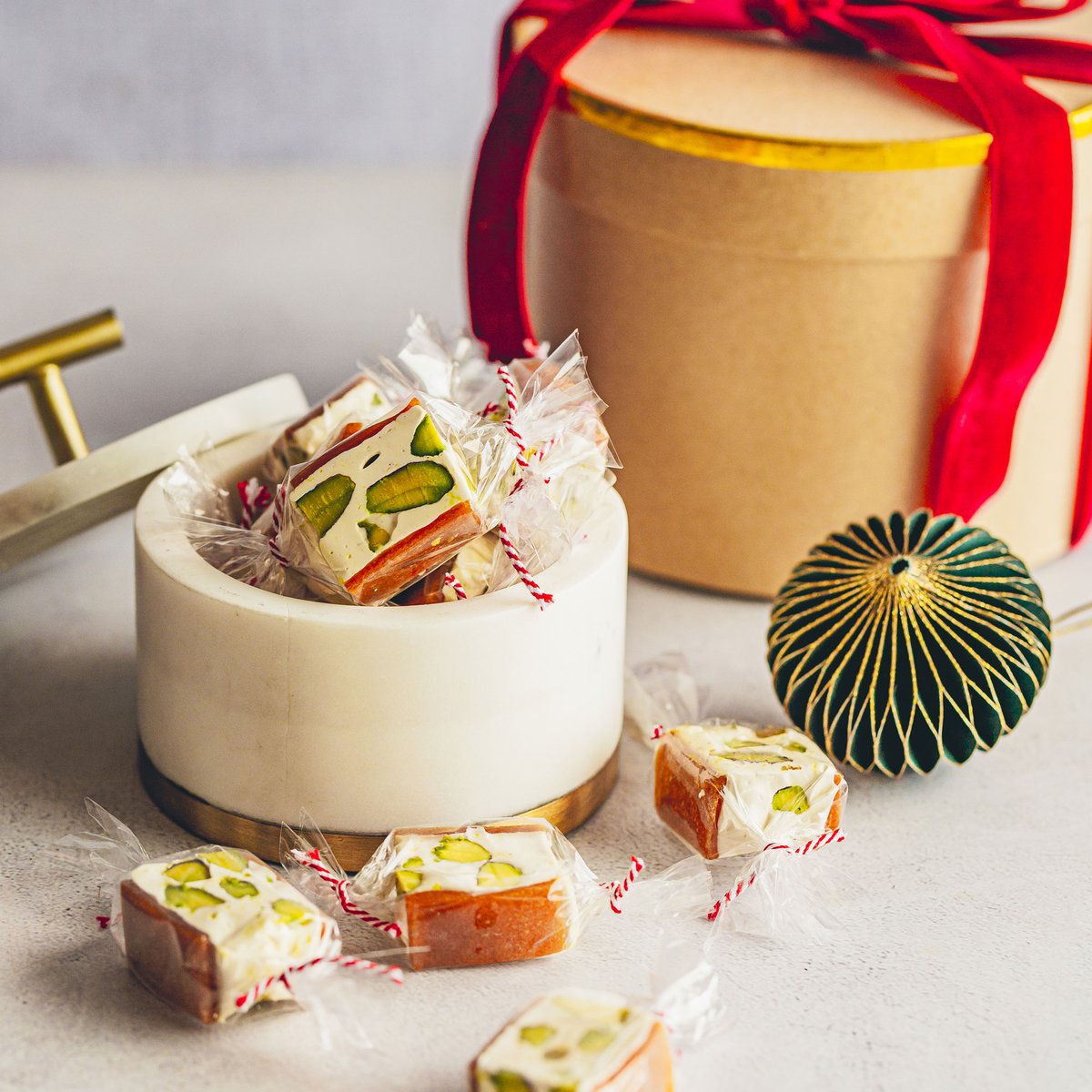 Syrian apricot and orange blossom nougat