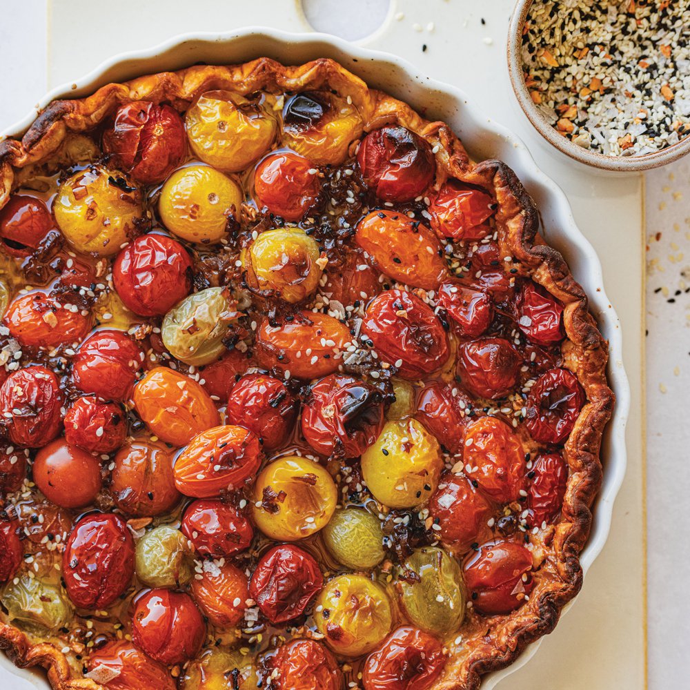 Tomato and Asiago spiced tart