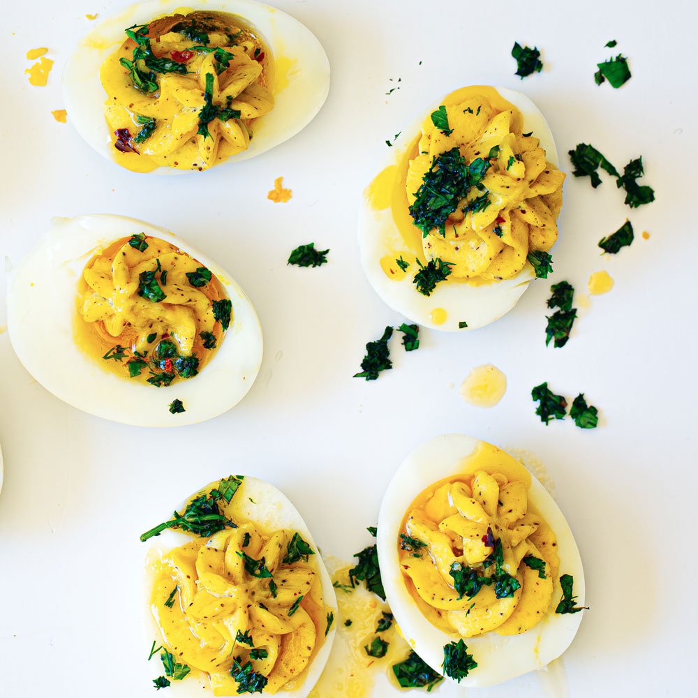 Turkish devilled eggs