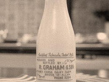 Carol and Robert │ Protein 22 is a deliciously smooth, dessert yoghurt that is naturally high in protein and fat-free │ An old-fashioned glass milk bottle │ Stirling Castle sits atop an intrusive crag │ The original Graham family homestead