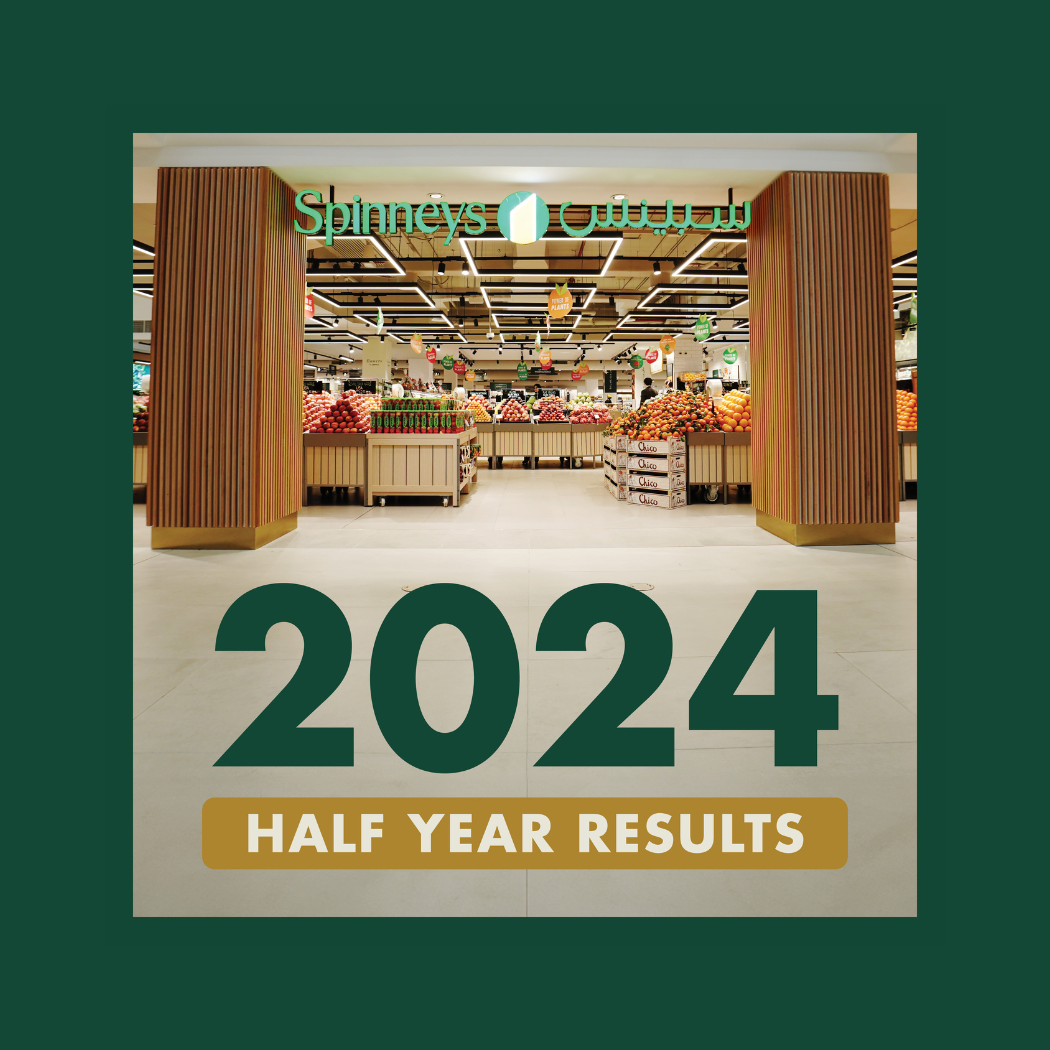 Spinneys reports highest ever first-half revenues of AED 1.6bn, with profit before tax up 27%; will pay first post-IPO interim dividend of AED c.103m