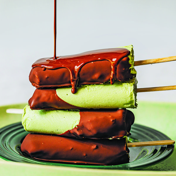 Avocado, coconut and chocolate lollies