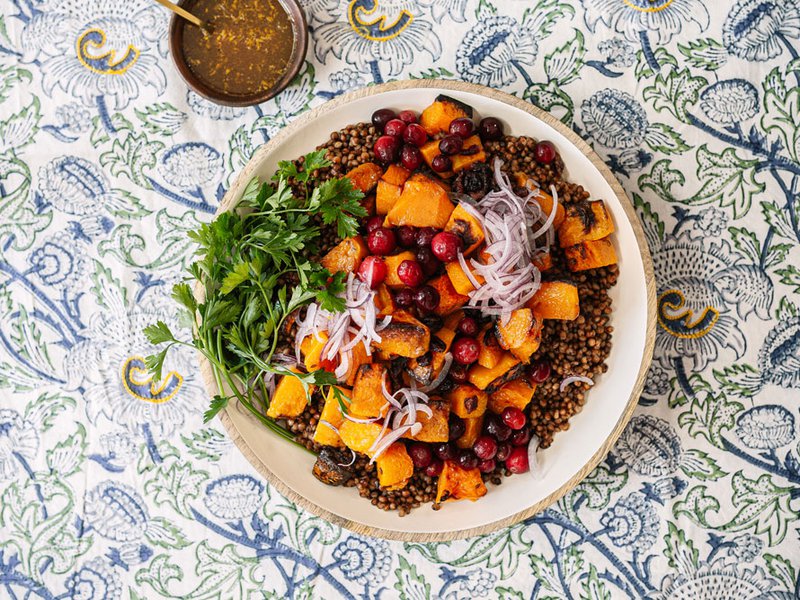 Butternut and sorghum salad