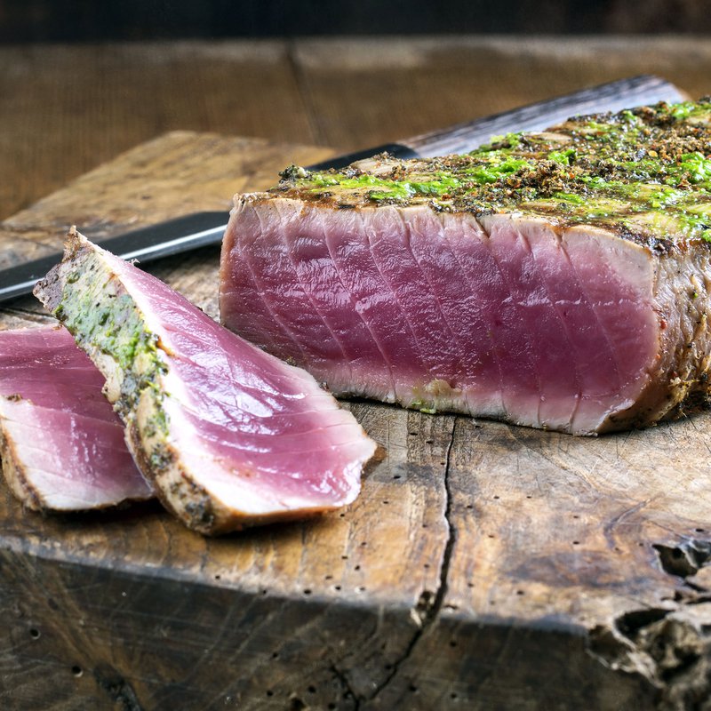 Kim Terakes’ grilled tuna with warm potato salad