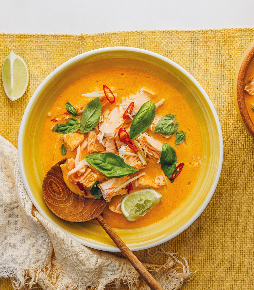Salmon Thai red curry