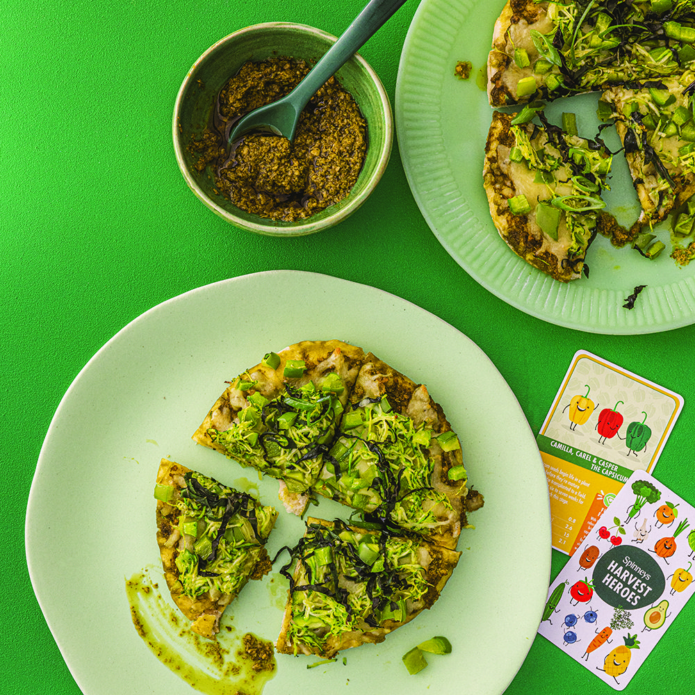 Green monster pizzas