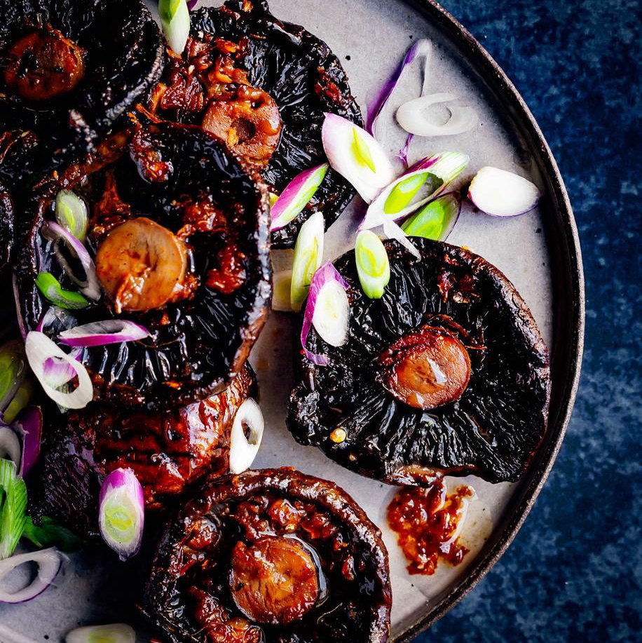 Korean barbecue portobello mushrooms