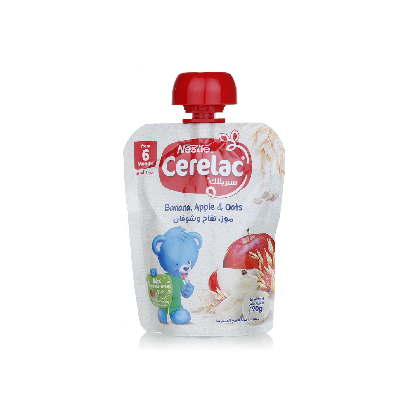 Nestle Cerelac Banana Apple & Oats Puree 6m+ 90g