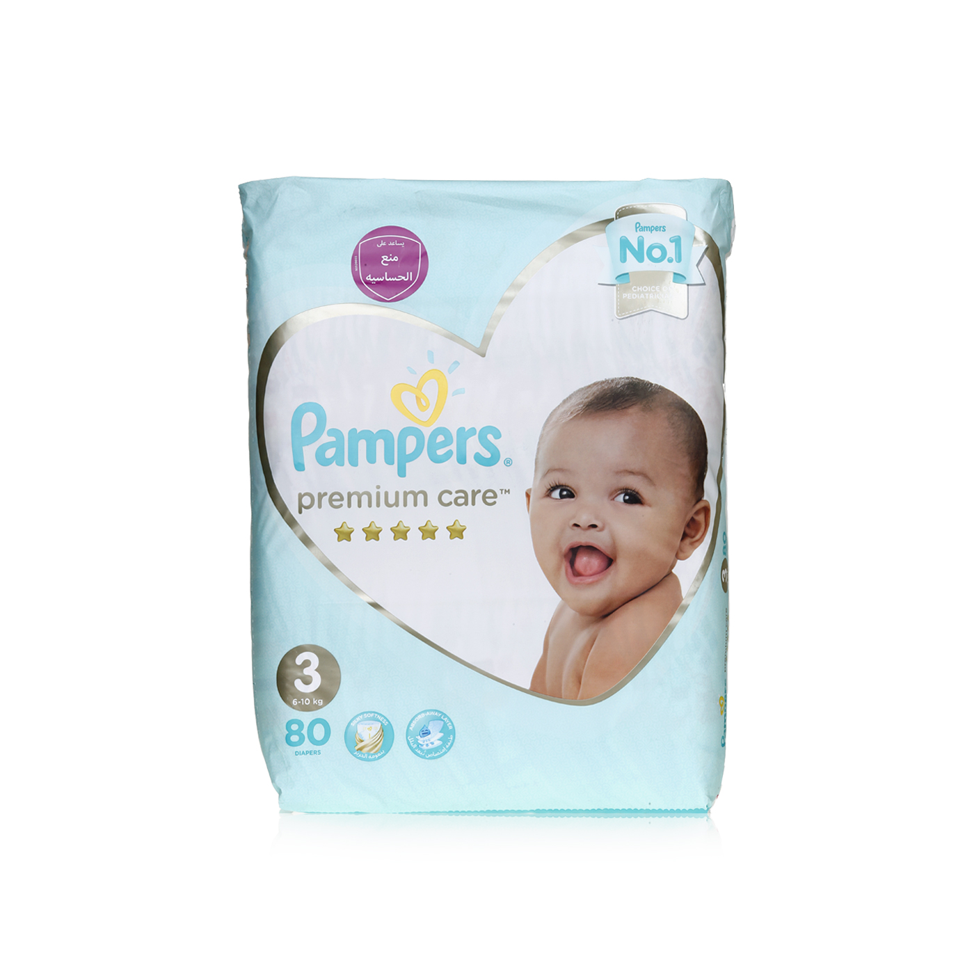 Pampers Premium Care Nappies Size 3 x 80