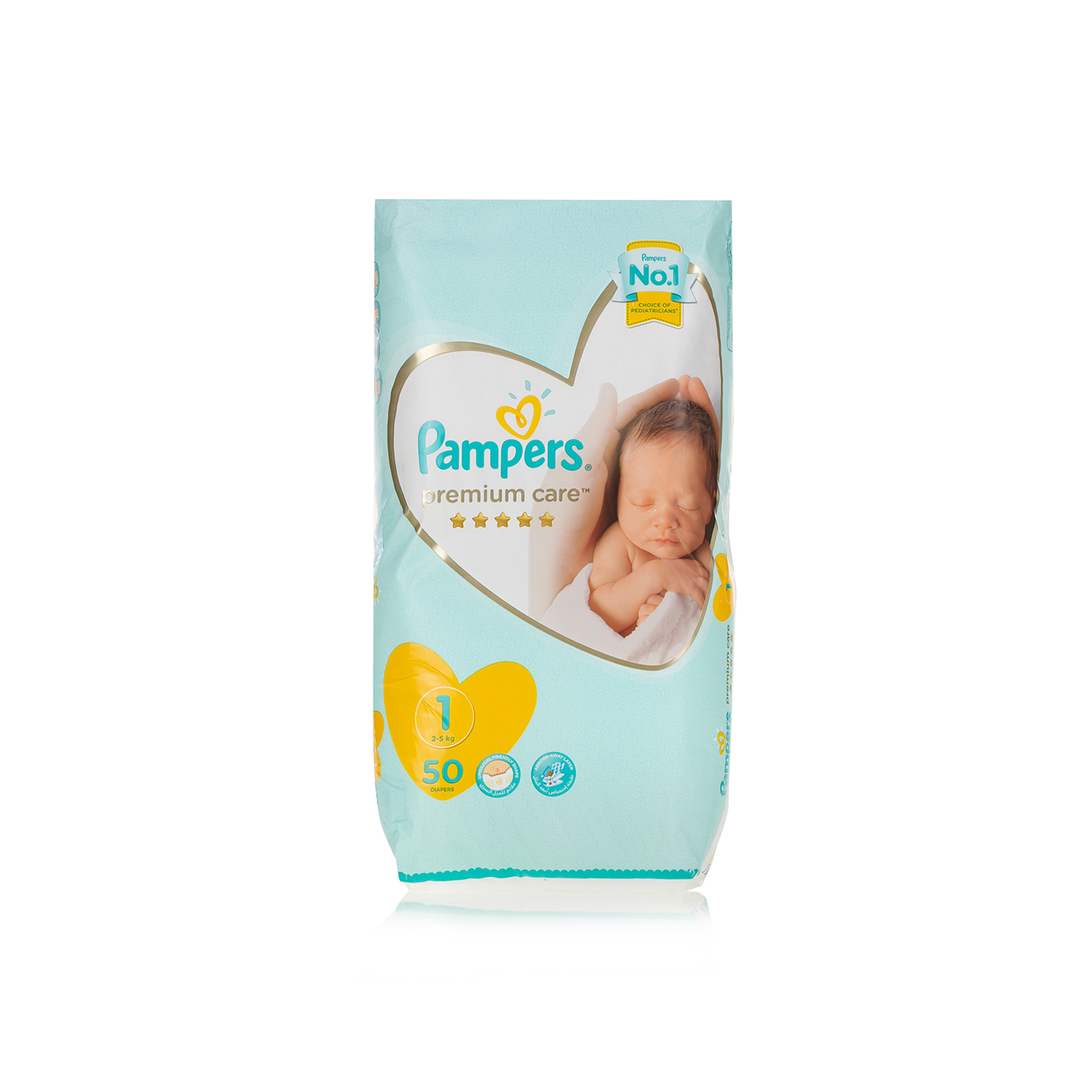 Pampers Premium Care New Baby Nappies Size 1 x 50