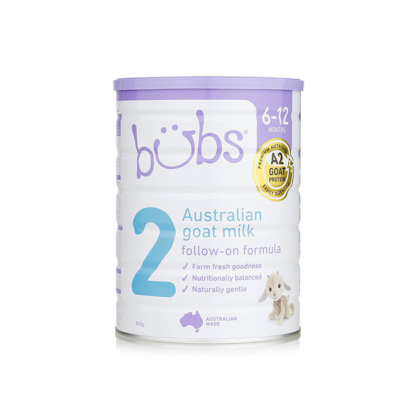 Bubs goat follow on formula milk Stage 2 800g Spinneys UAE