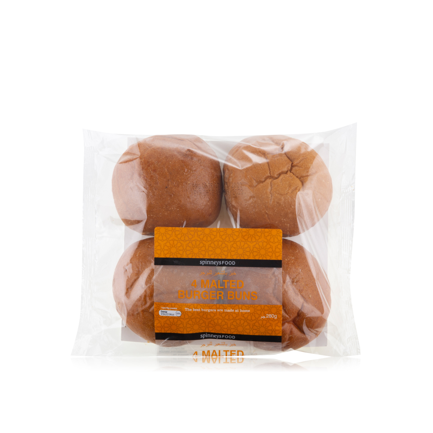 Spinneysfood Malted Burger Buns x 4