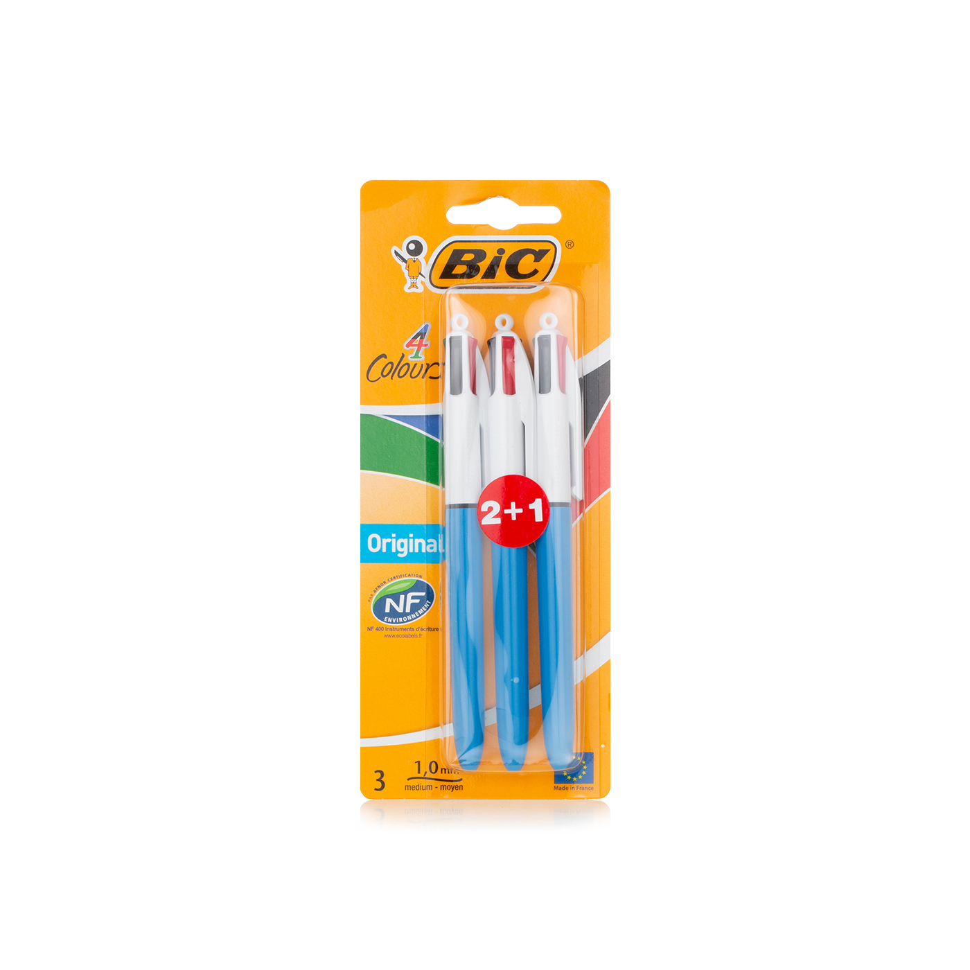 Bic Ballpoint Pen 4 Colours Original x 3
