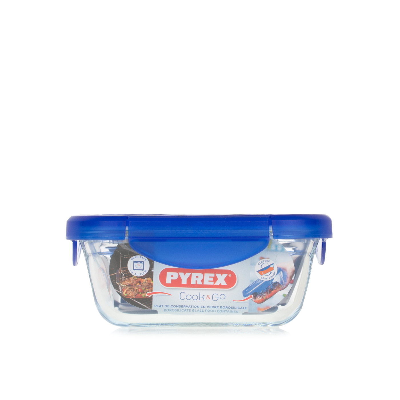 Pyrex Cook & Go Square Dish with Lid 900ml