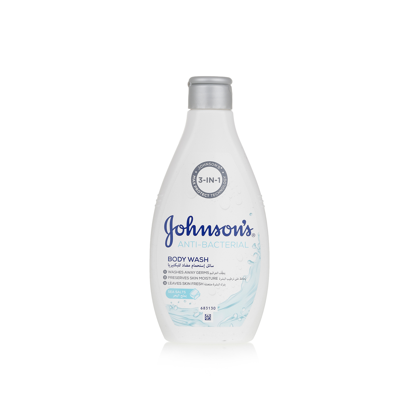 Johnson's antibacterial sea salt body wash 250ml Spinneys UAE