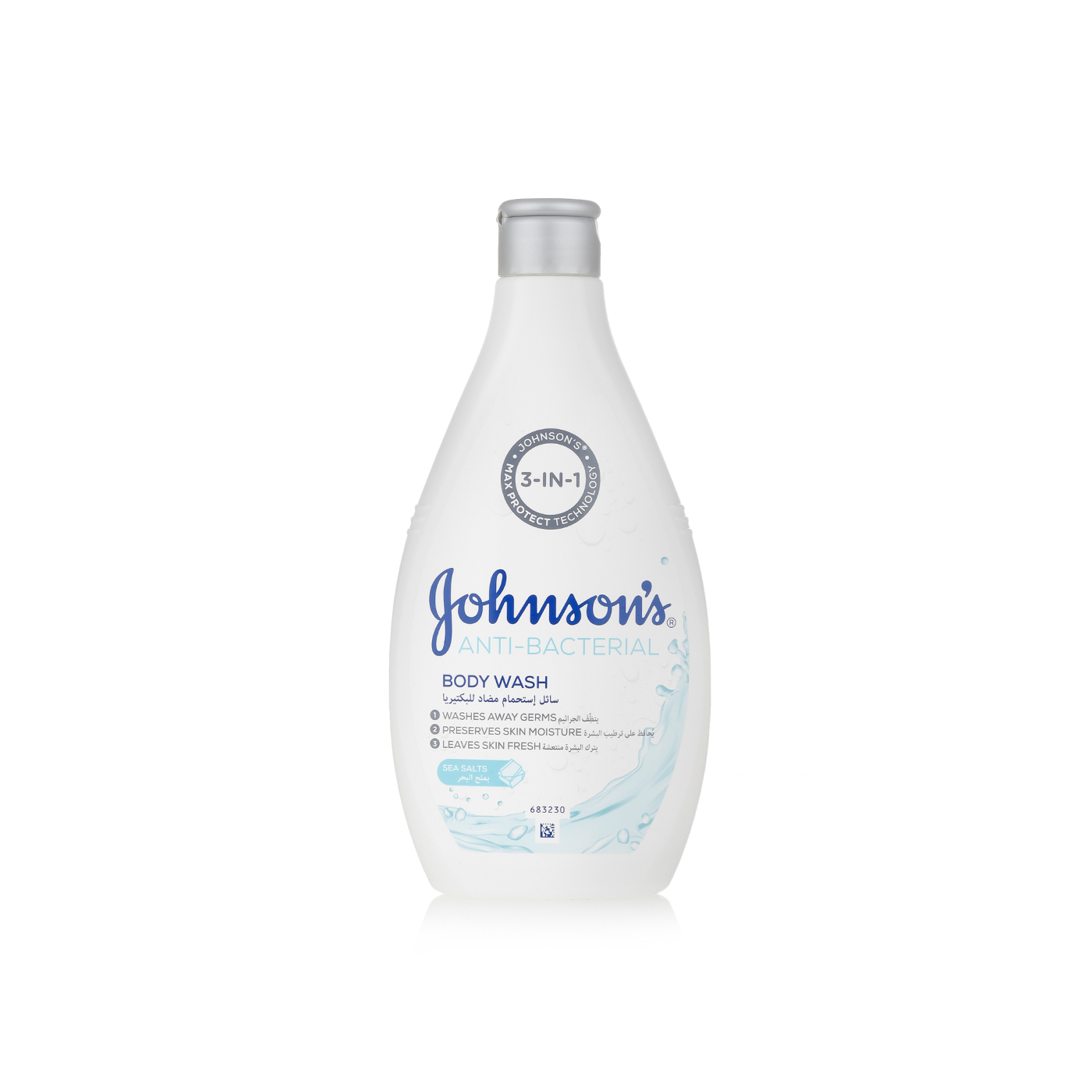 Johnson's Antibacterial Sea Salt Body Wash 400ml