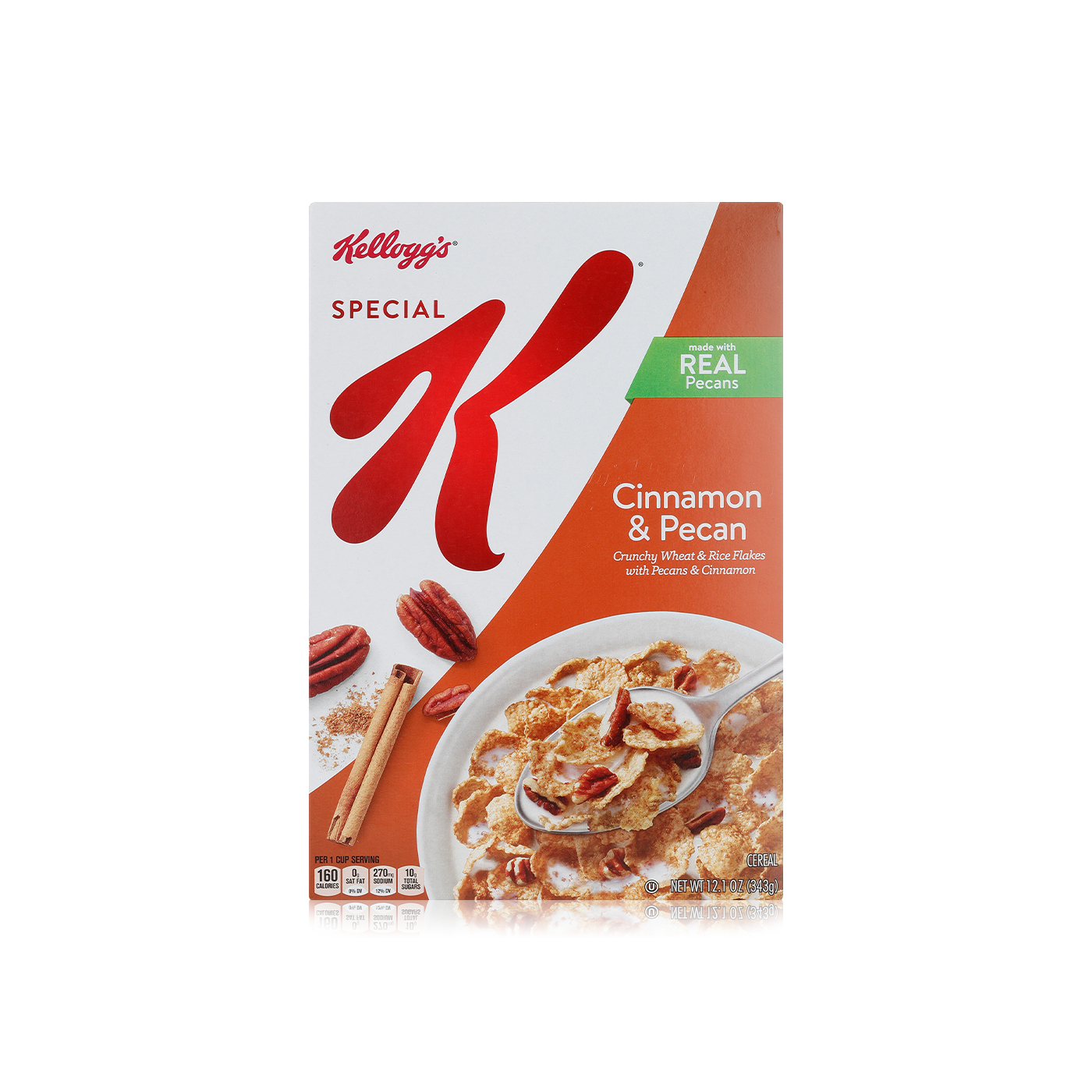 Kellogg's Special K Cinnamon & Pecan Wheat and Rice Flakes 343g