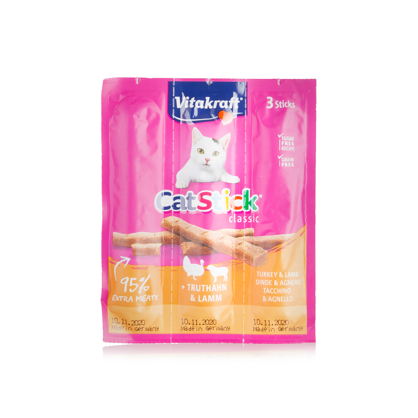 Vitakraft Vita Turkey & Lamb Cat Stick x 3