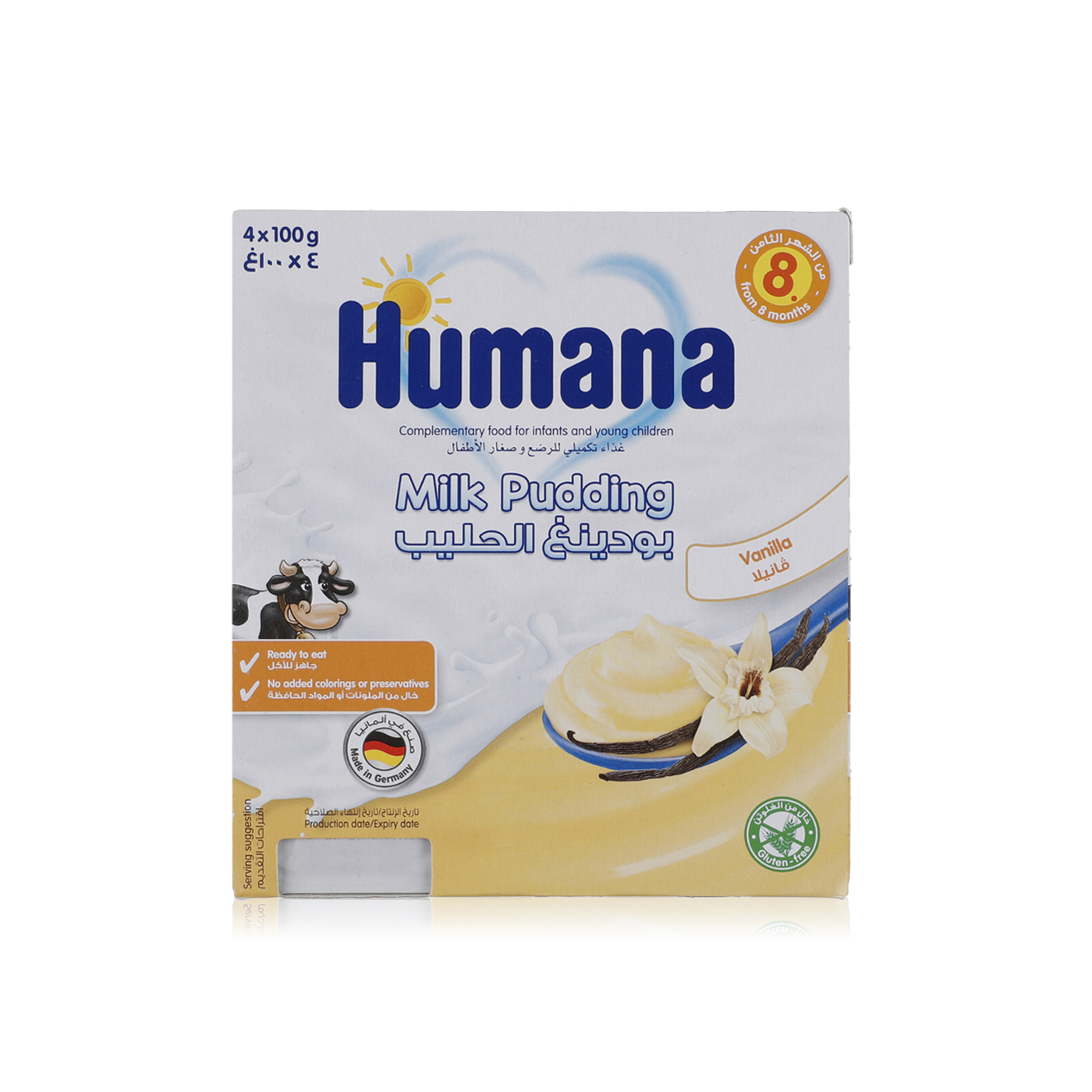 Humana Vanilla Milk Pudding 4 x 100g