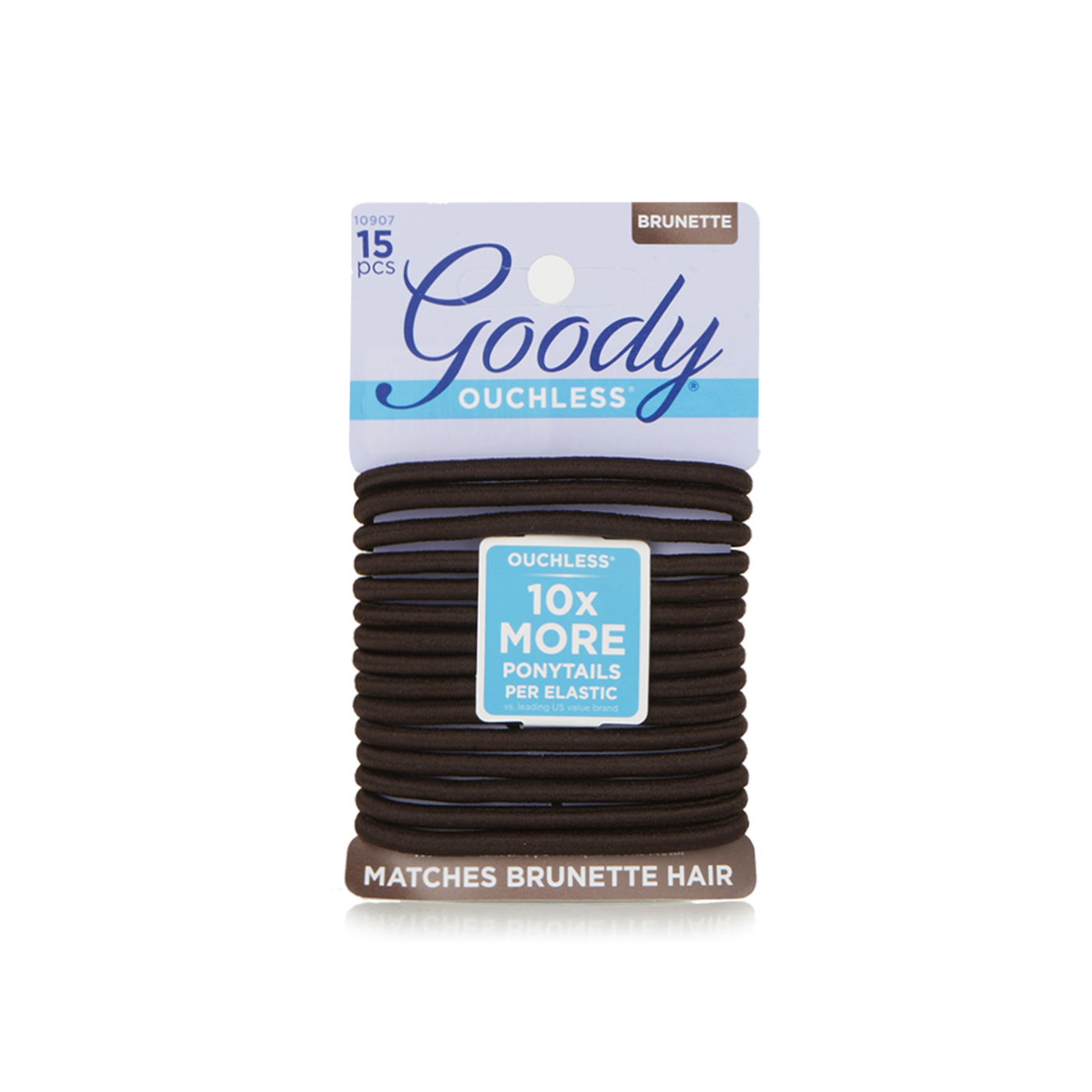 Goody Ouchlessbrown Hair Elastics x 15