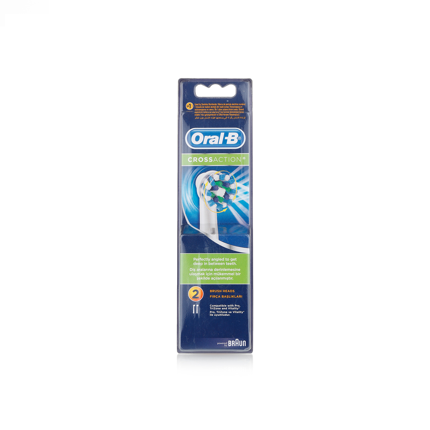 OralB toothbrush replacement headpiece cross action 2 pcs Spinneys UAE