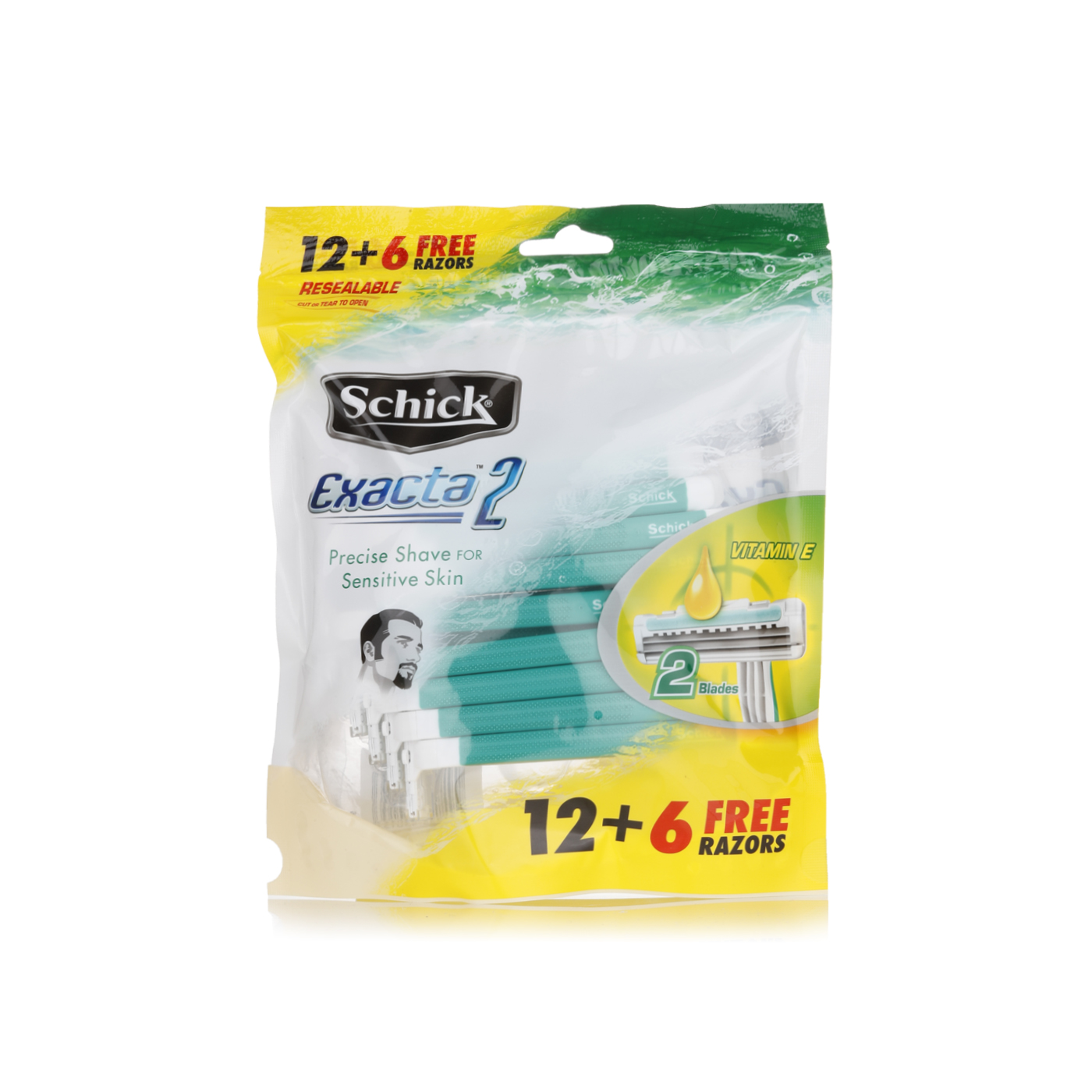 Schick Exacta 2 Disposable Razors 12+6 Free