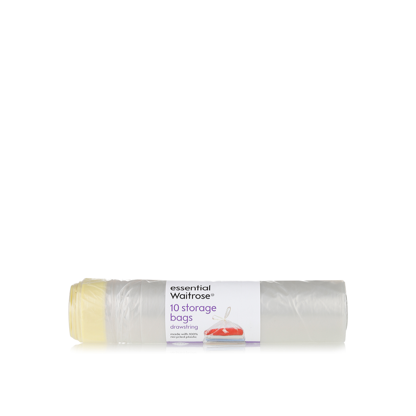 Waitrose Essential Clear Drawstring Storage Bags x 10