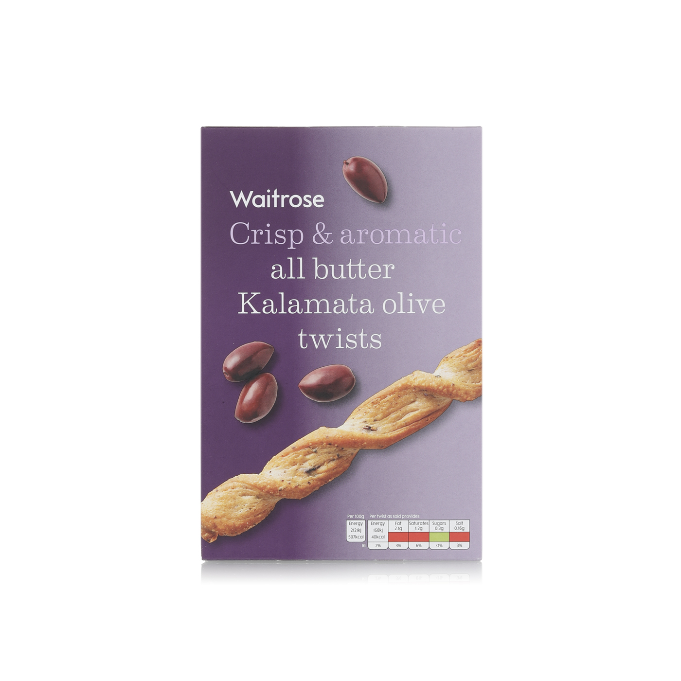 Waitrose allbutter kalamata olive twists 125g Spinneys UAE