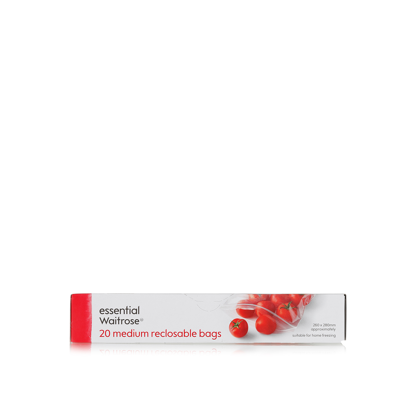 Waitrose Essential Medium Reclosable Freezer Bags x 20