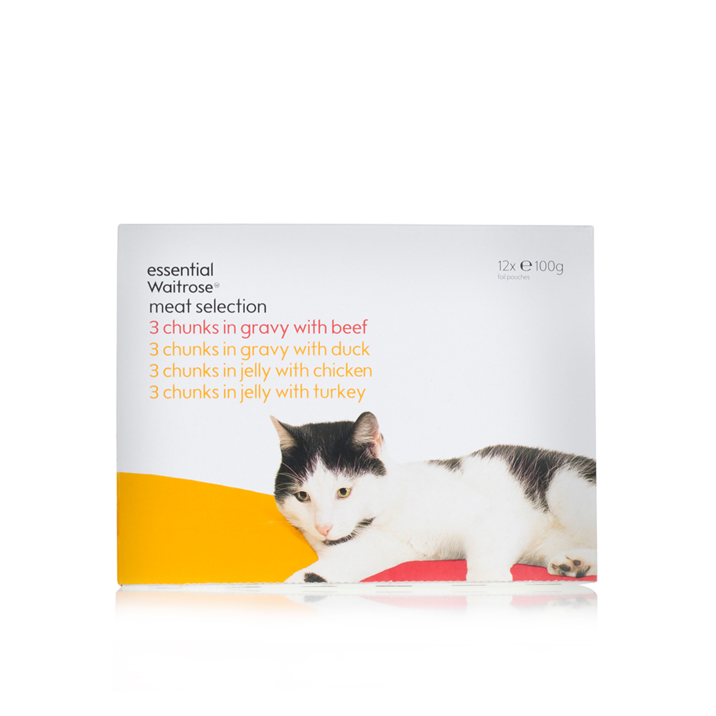 Waitrose Essential Meat Selection Cat Food 100g x 12