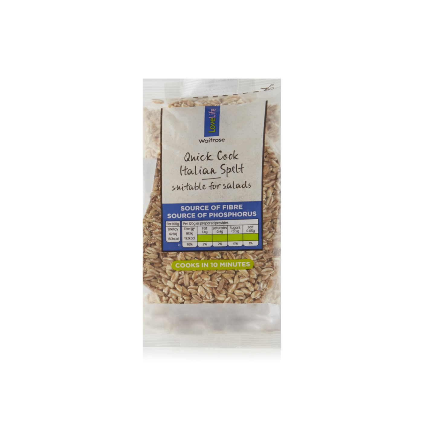 Waitrose Love Life Quick Cook Farro Dicocco 250g