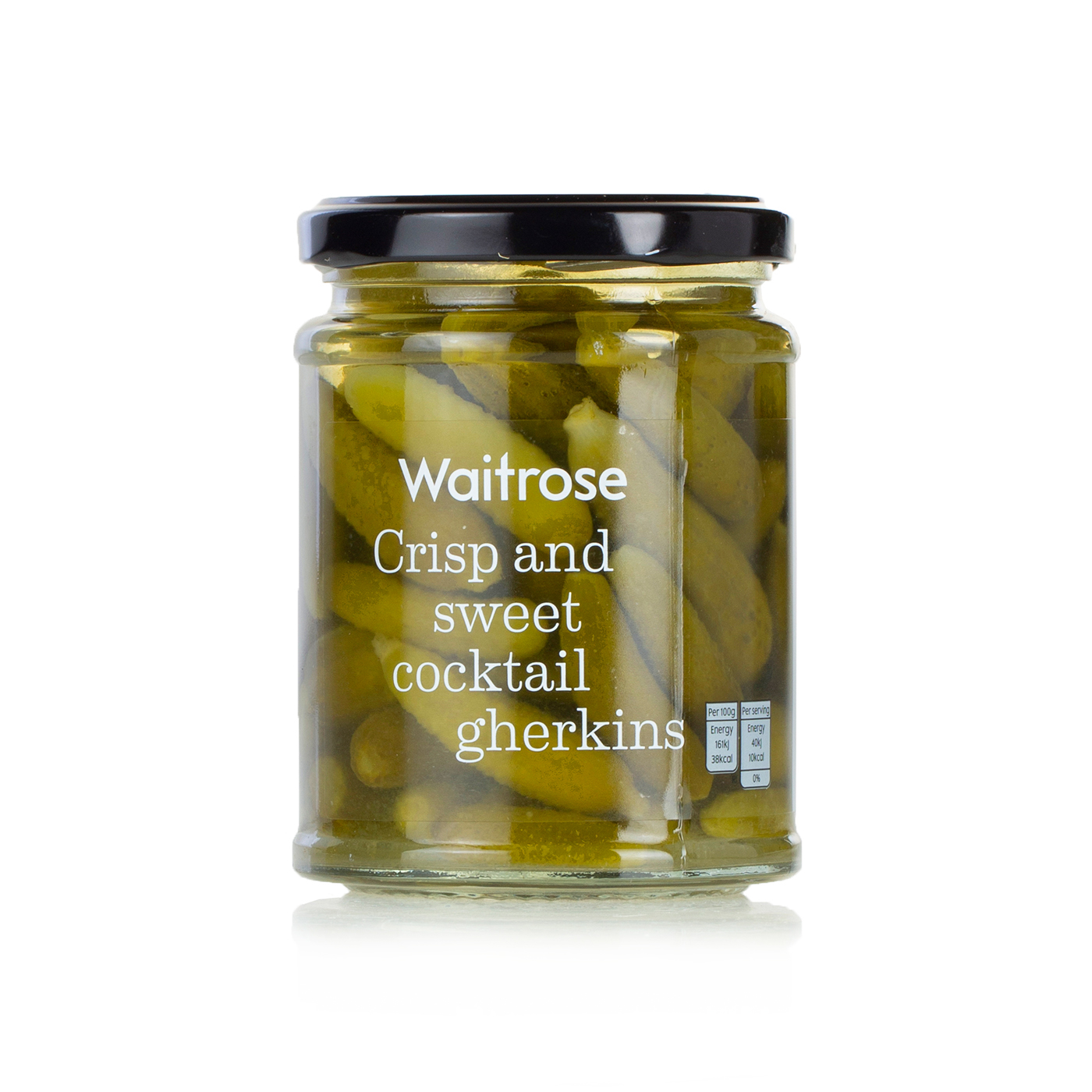Waitrose Crisp & Sweet Cocktail Gherkins 290g