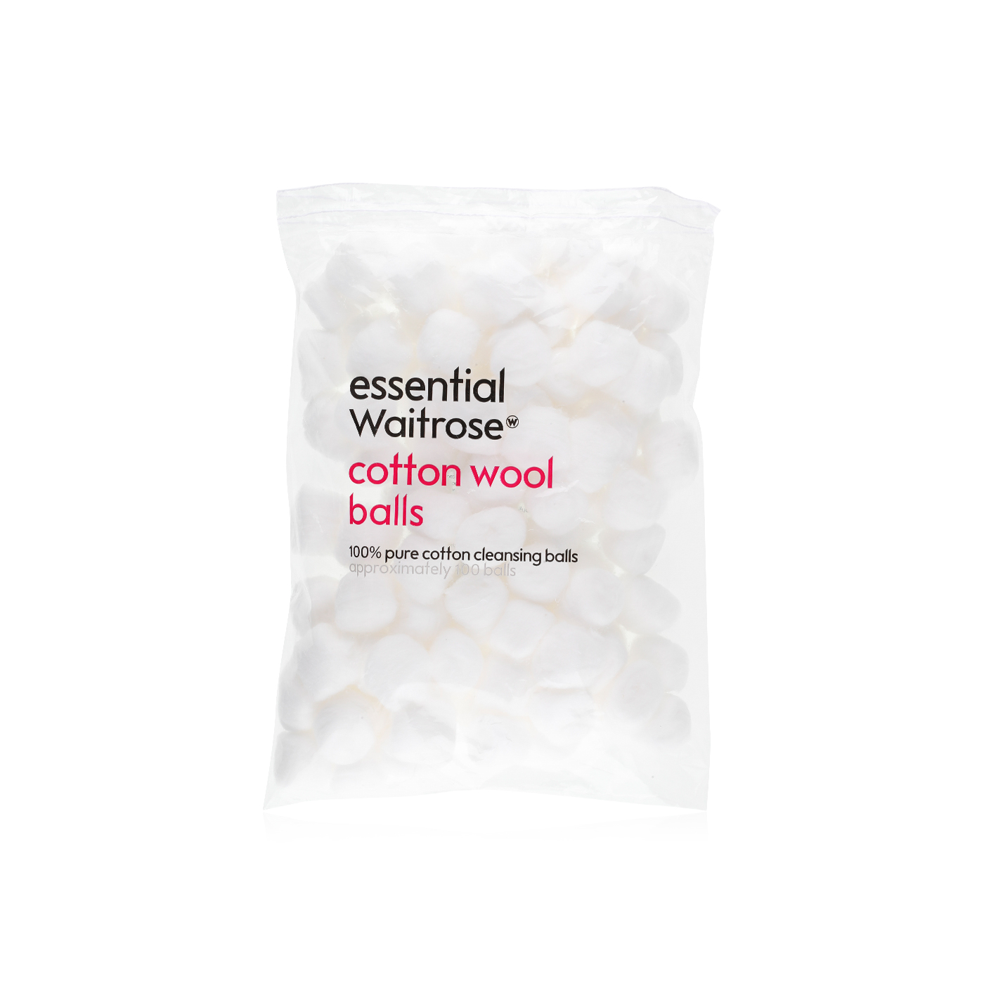 Essential Waitrose pure cotton wool balls 100s white 85g Spinneys UAE