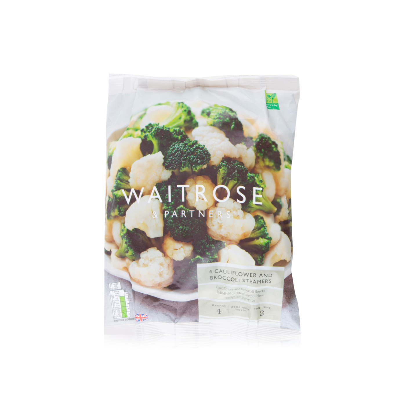 Waitrose Frozen Cauliflower And Broccoli Steamer 640G