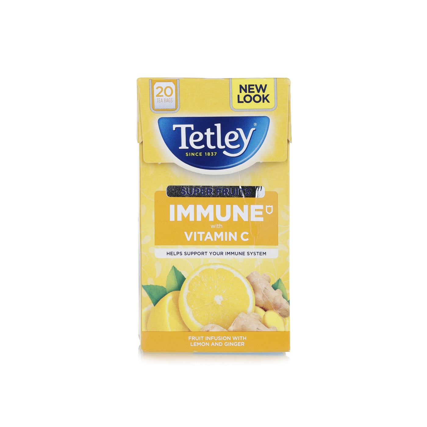 Tetley Fruits Lemon and Ginger Tea Bags 40g