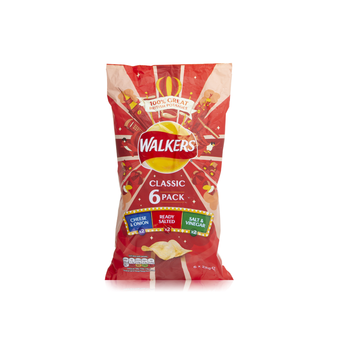 Walkers Assorted Flavours 6 x 25g