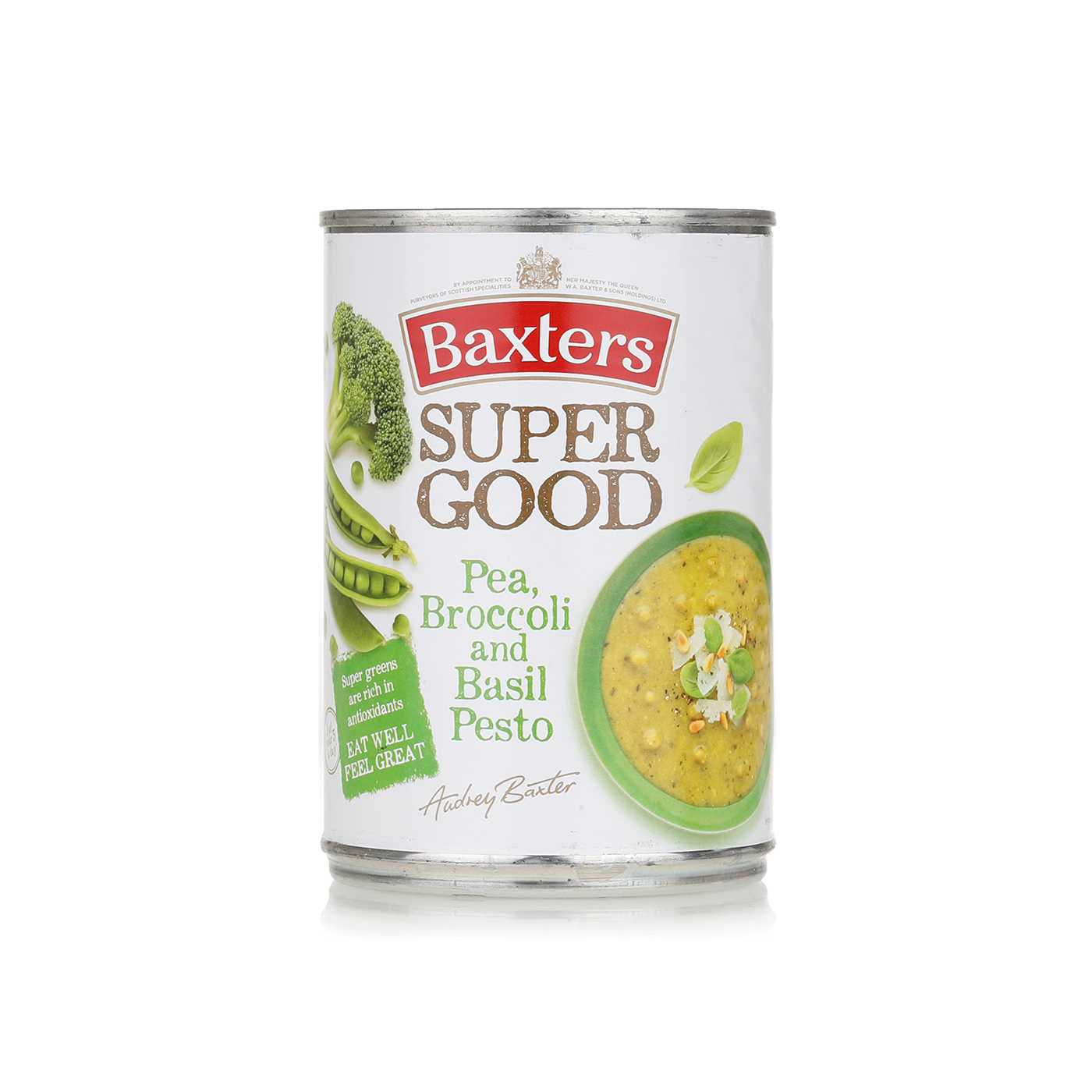 Baxters Super Good Pea Broccoli Basil & Pesto Soup 400g