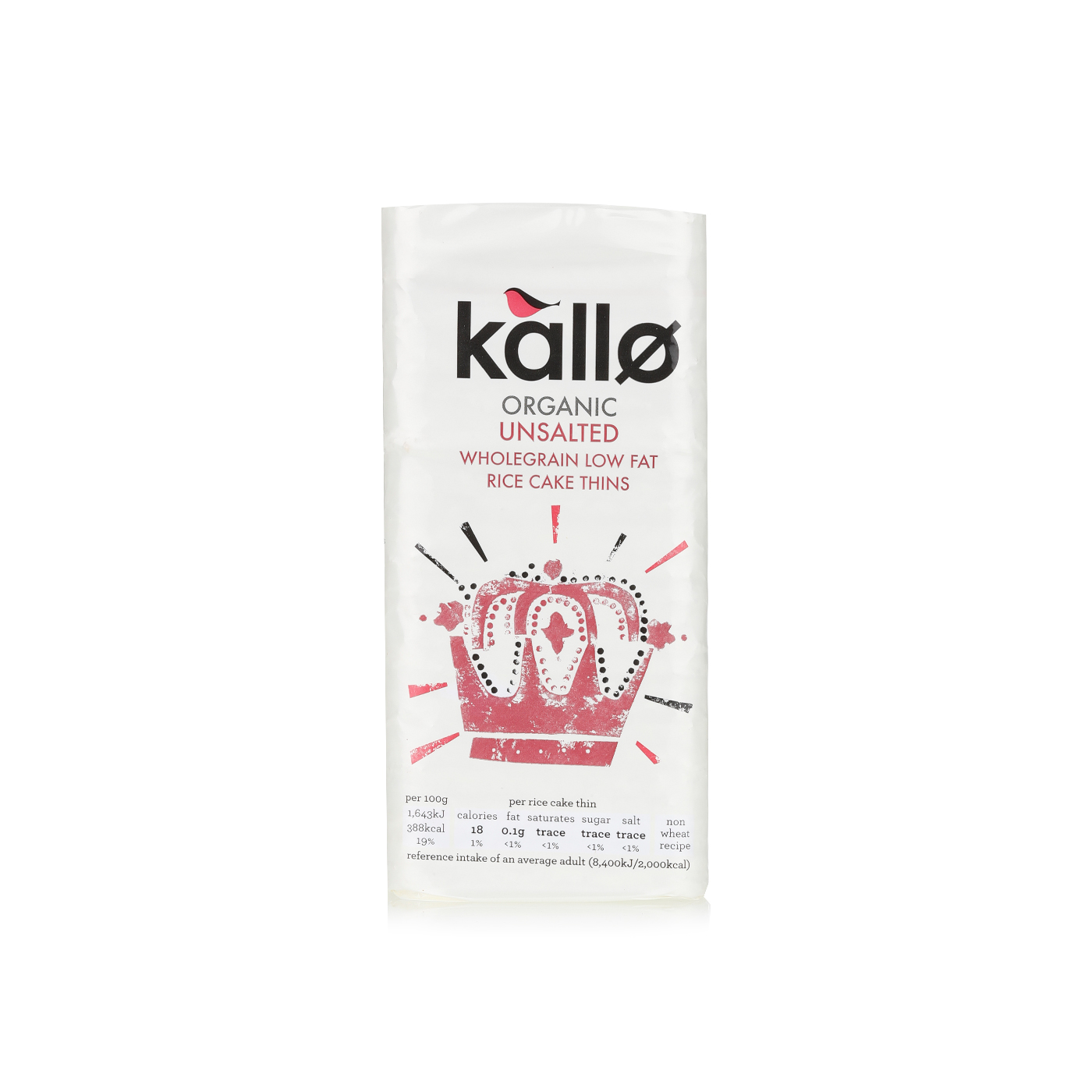 Kallo Unsalted Rice Cake Thins 130g
