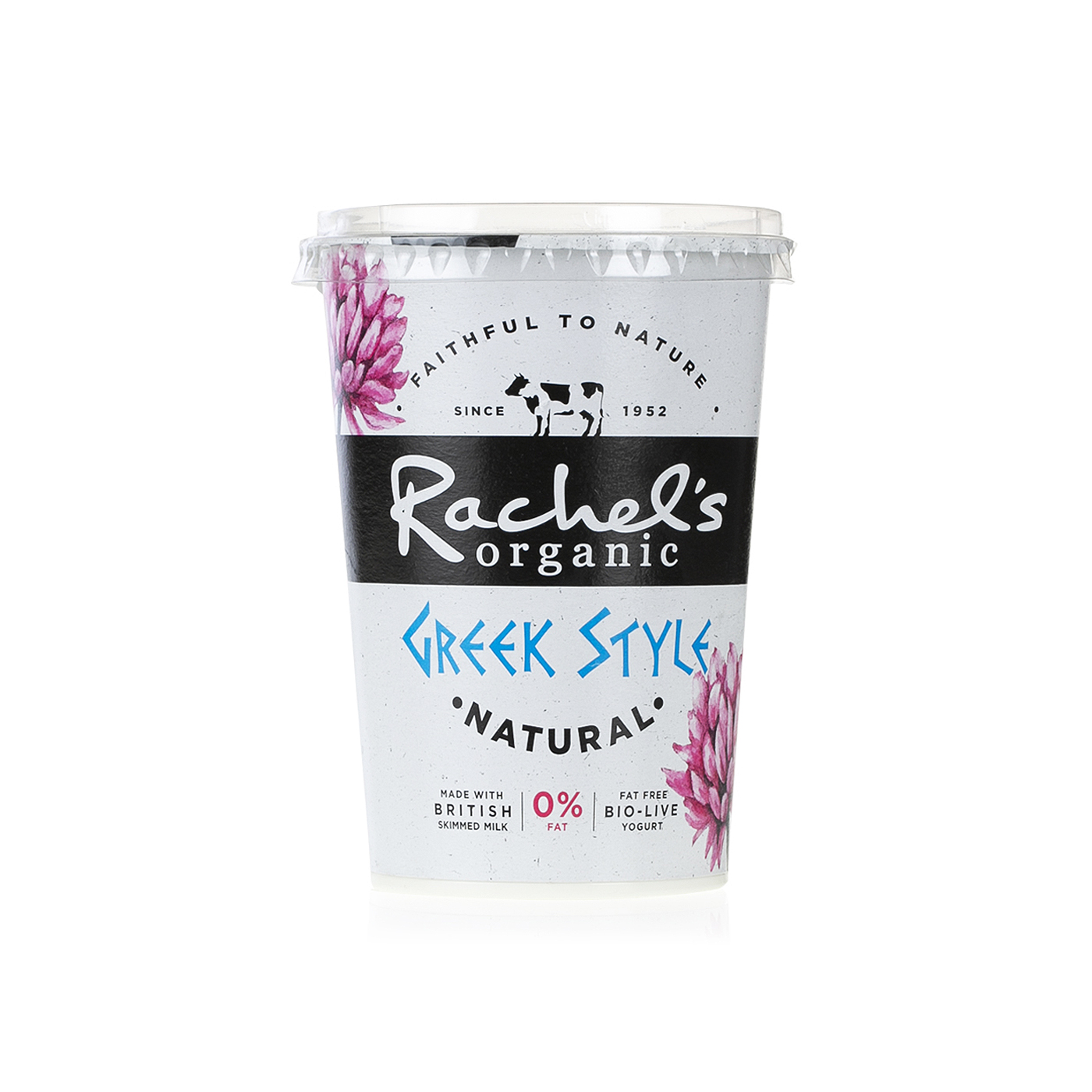Rachel's Organic Fat-Free Greek Natural Bio Live Yoghurt 450g