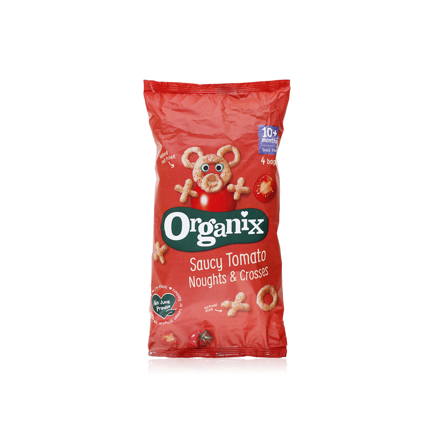 Organix Saucy Tomato Noughts & Crosses 10+ Months 4 x 15g