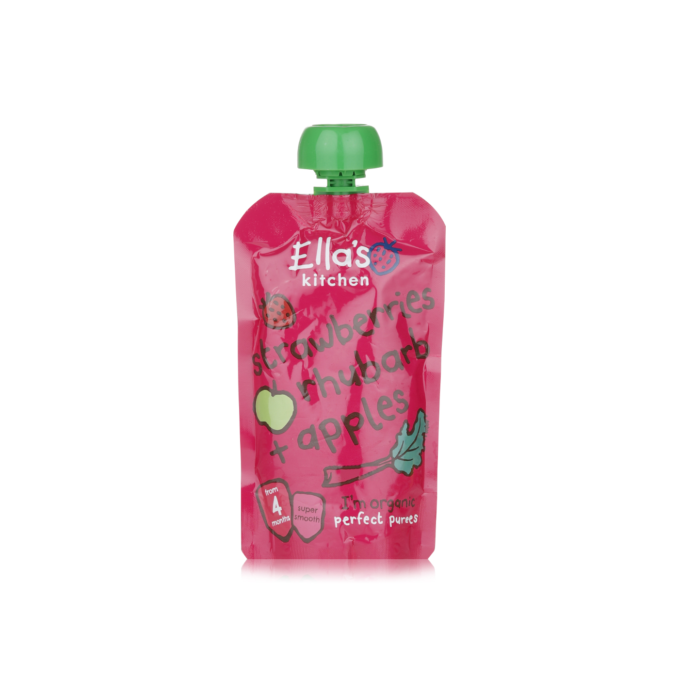 Ella's Kitchen Organic Strawberry, Rhubarb & Apple 4+ Months 120g