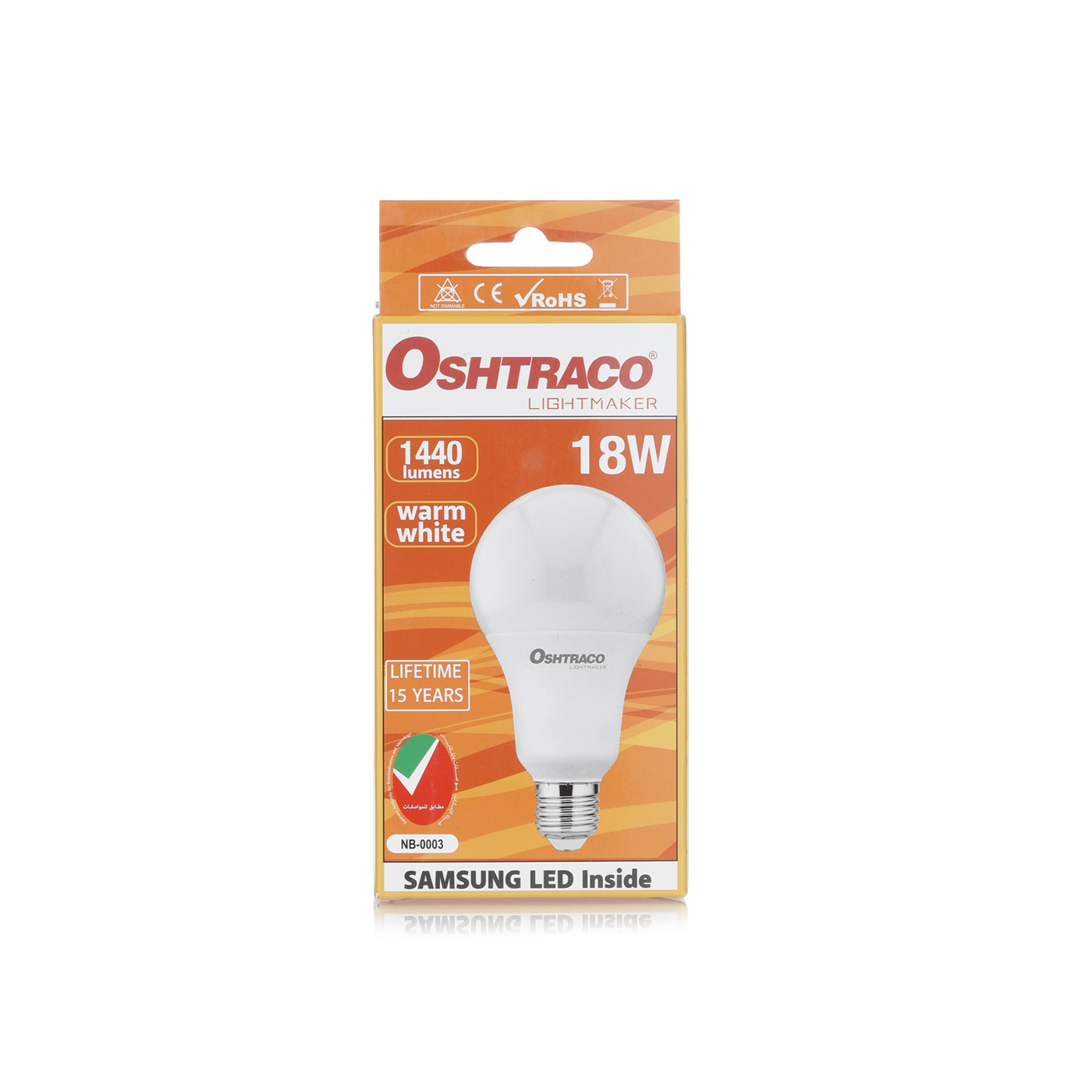 Oshtraco LED Bulb Warm White 18w E27