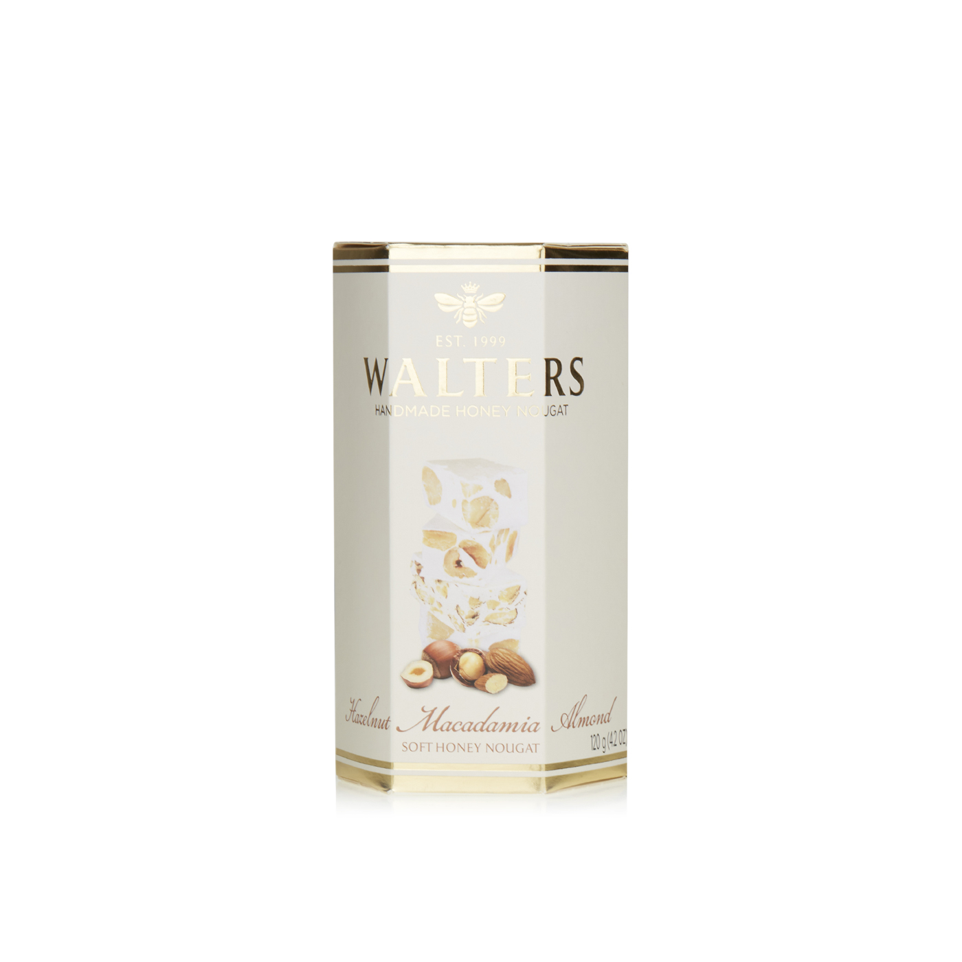Walters Hazelnut, Macadamia & Almond Nougat 120g