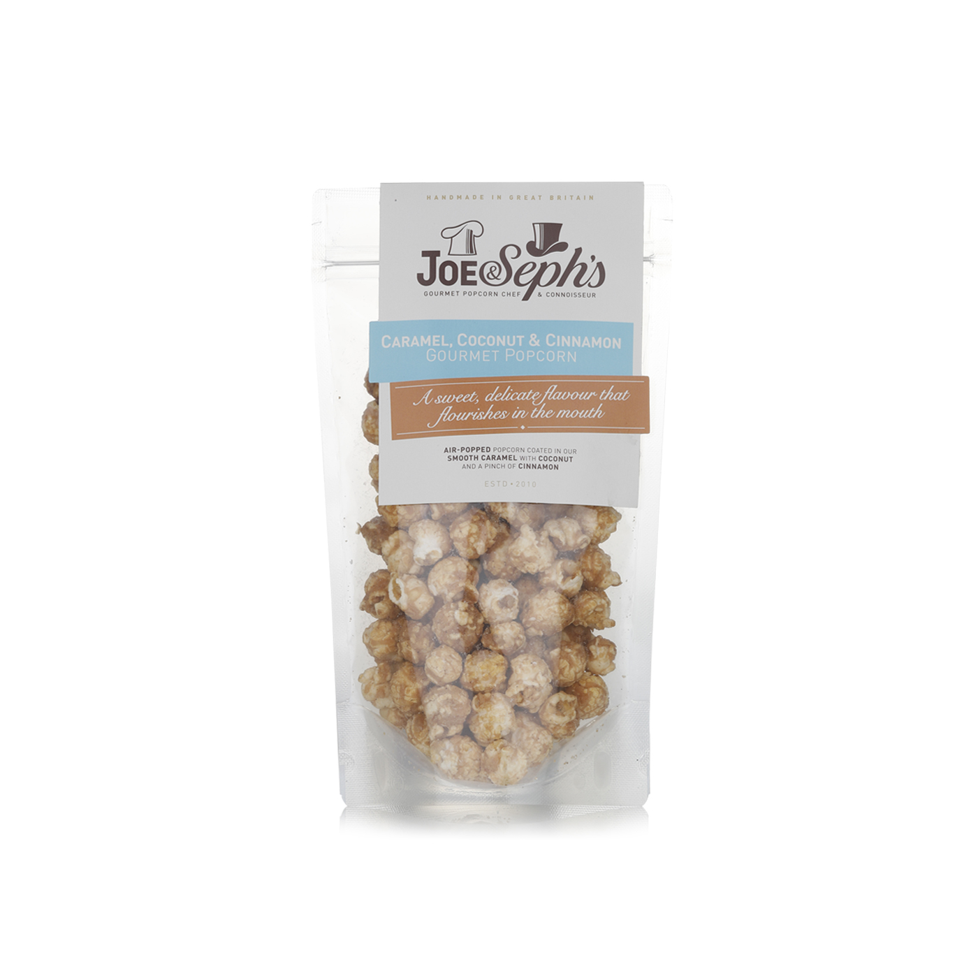 Joe and Sephs Caramel Coconut & Cinnamon Popcorn 80g