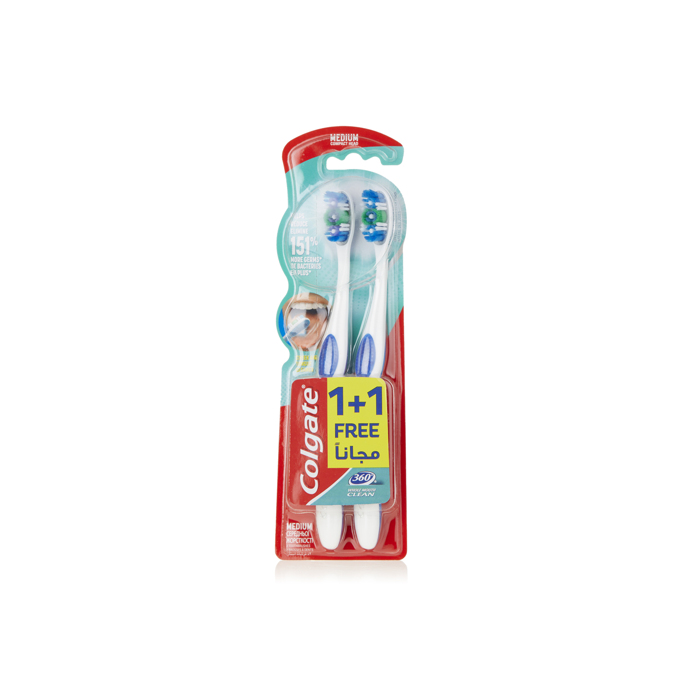 Colgate 360 Toothbrush Medium x 2