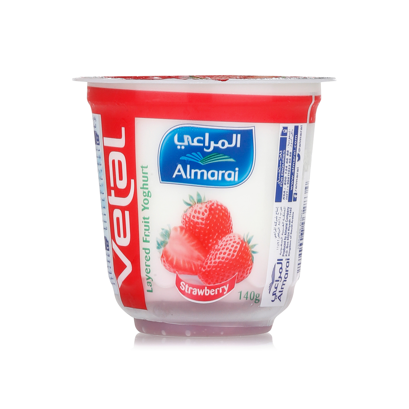 Almarai Yoghurt Vetal Layered Strawberry 140g