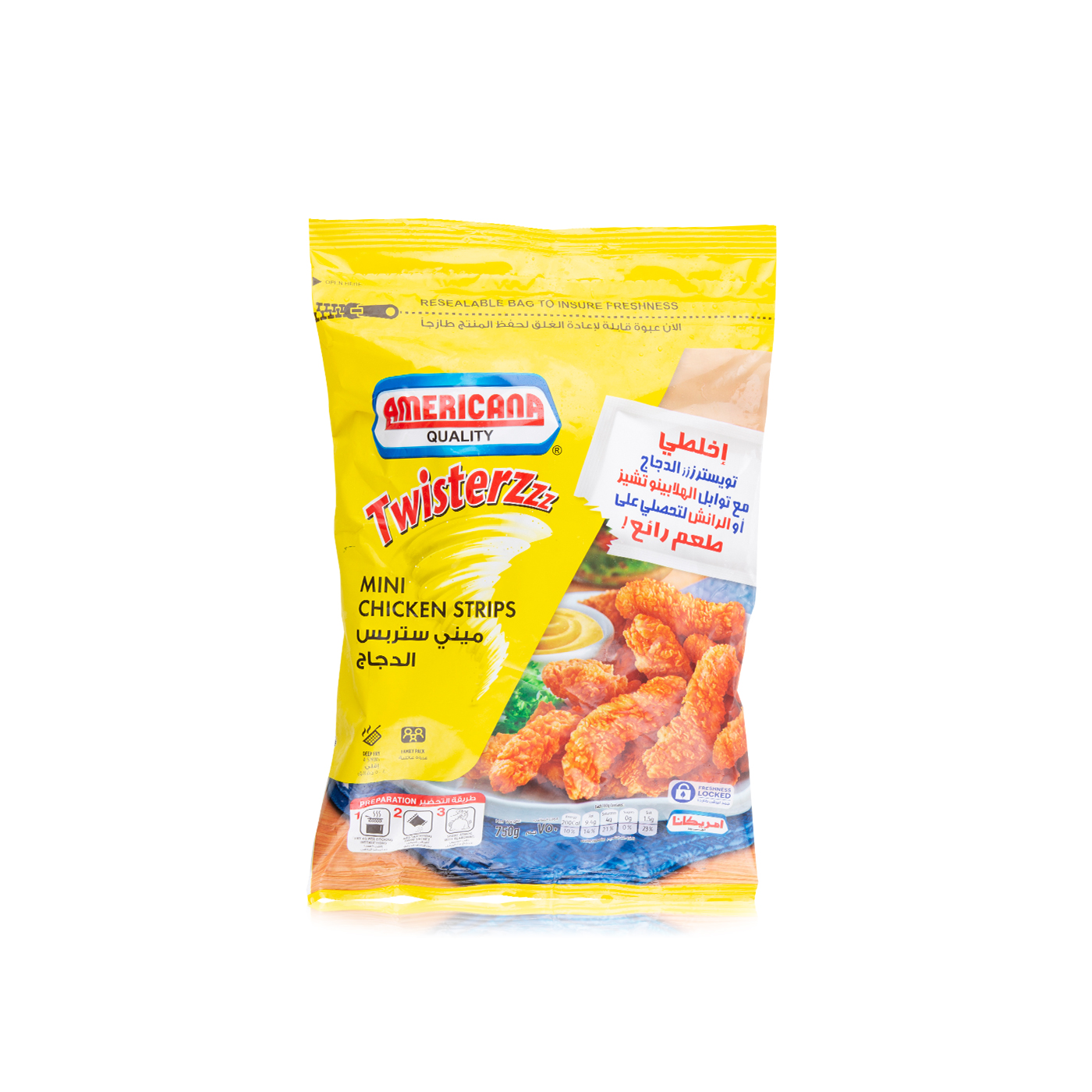 Americana Frozen Twisterzzz Mini Chicken Strips 750G