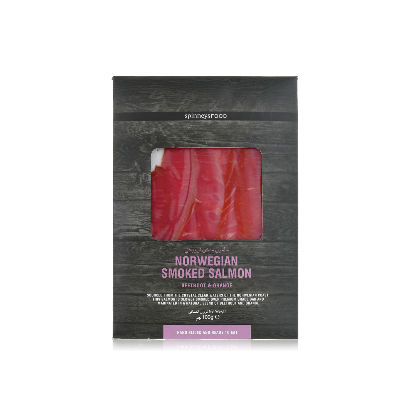 Spinneysfood Norwegian Beetroot & Orange Smoked Salmon 100g