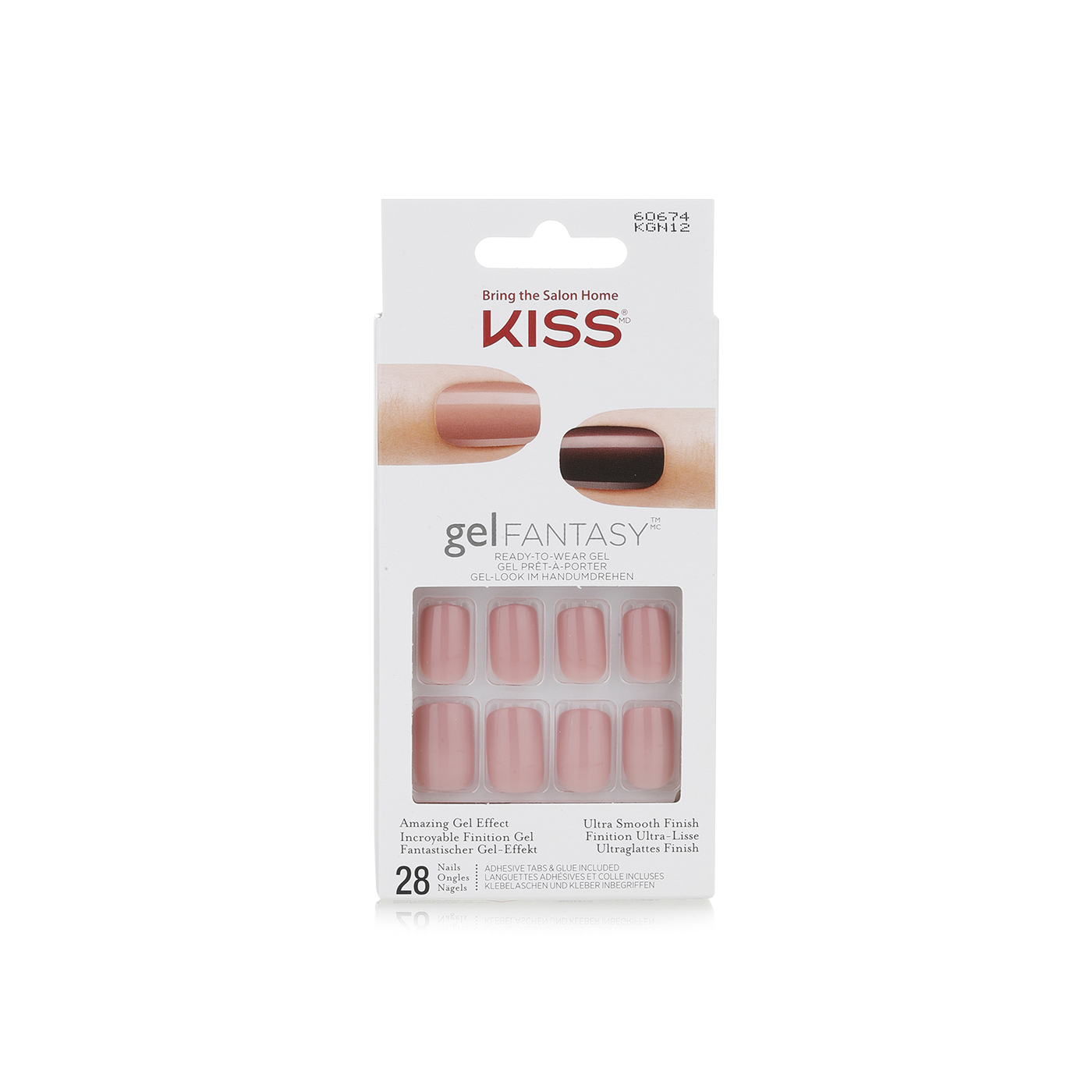 Kiss Gel Fantasy Short Length Pink Press on Nails